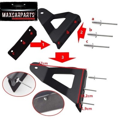 Suportes Universais de Barra de Led Tejadilho (Abas laterais Porta)