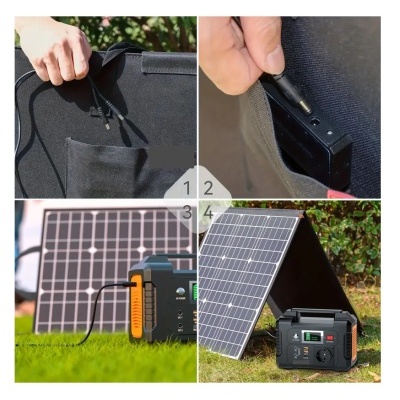 Kit Solar Painéis 100W + Estação de Energia 320/600W