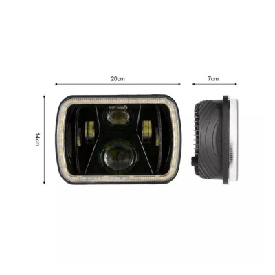 Par de Faróis LED DRL 20x14CM