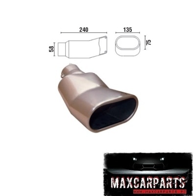 Ponteira de Escape Curva Retangular (0042) DTM