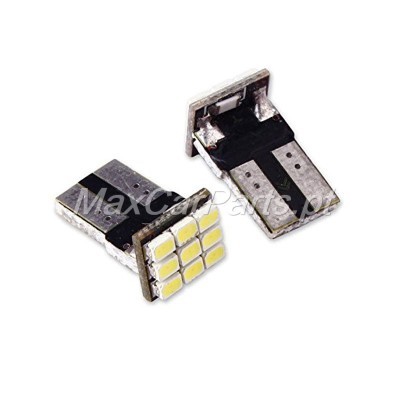 Lâmpadas LED para carro com nove pequenas luzes amarelas em fundo branco