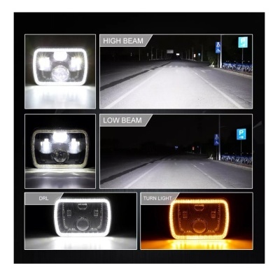 Par de Faróis LED DRL 20x14CM