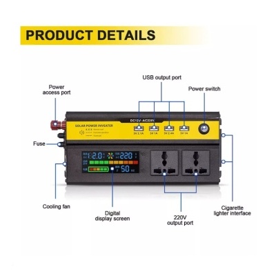 Conversor de Corrente 12v/220v - 1200w