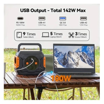 Kit Solar Painéis 100W + Estação de Energia 320/600W