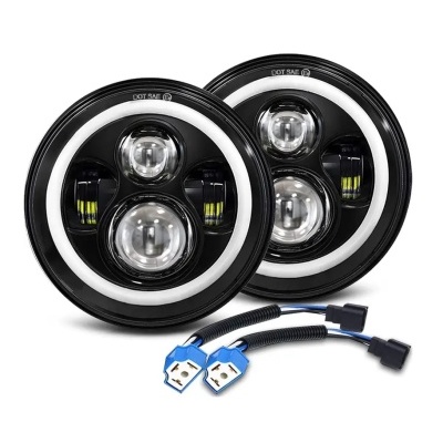 Par de Faróis LED Angel Eyes 7"