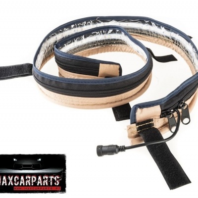 Cabo revestido com fechos em velcro e conector elétrico