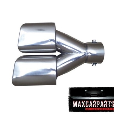 Ponteira de escape dupla cromada para carro