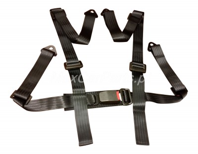 Cinto de Segurança de 4 Pontos Preto