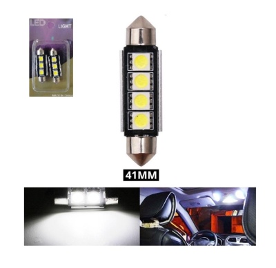 2x Lâmpada 41mm 4 Leds SMD CANBUS