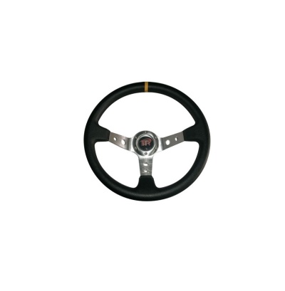 Volante BTR 350MM Pele Sintética Cinza