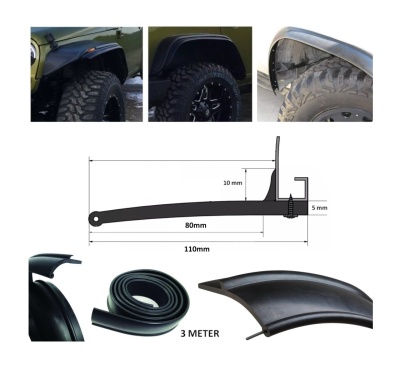 Abas de Roda Universais em Borracha 8CMX3M