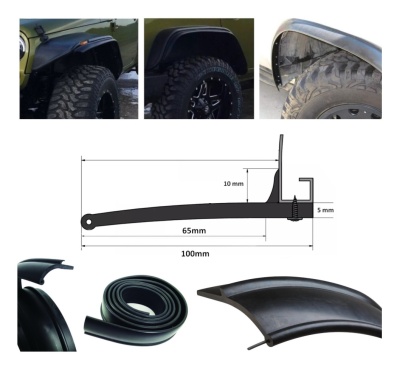 Abas de Roda Universais em Borracha 6,5CMX3M