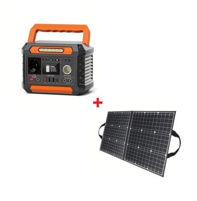 Kit Solar Painéis 100W + Estação de Energia 300/600W