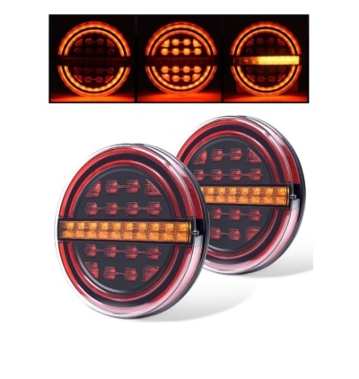 Par Farolins Traseiros Led 12\24V Redondos