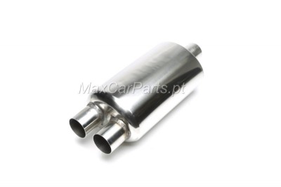 Panela de escape dupla sem ponteiras 2 x 76mm