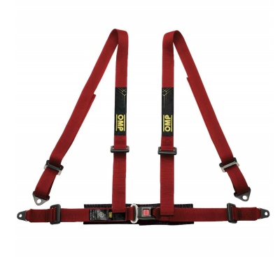 Cinto de Segurança OMP 4 Pontos Vermelho