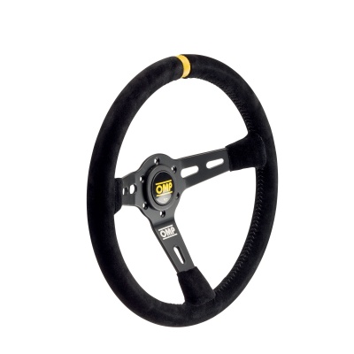 Volante OMP 350MM Alcântara Preto/Amarelo