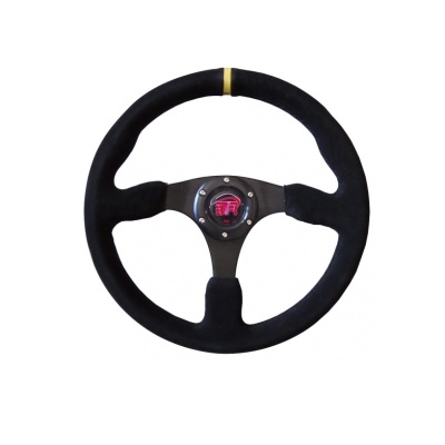 Volante BTR 350MM Alcântara Preto/Amarelo