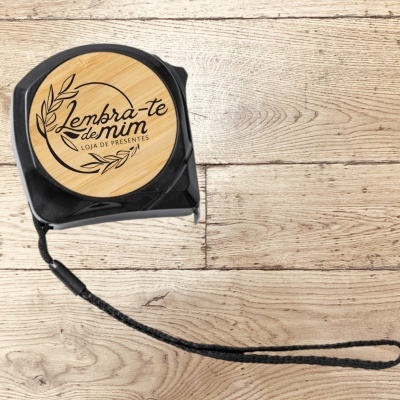 fita métrica em bambu