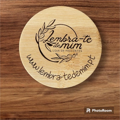 Base para copos redonda em bambu