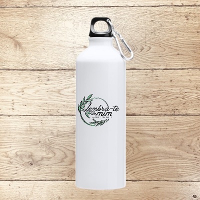 Garrafa de Aluminio com mosquetão 800 ML