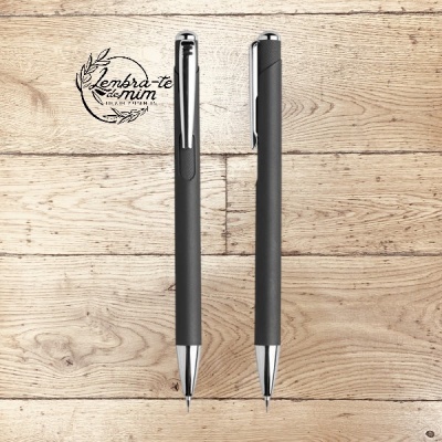 Conjunto esferográfica e lapiseira alumínio