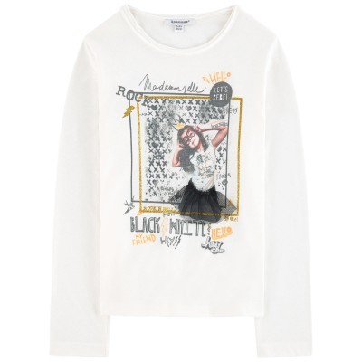 Camisola branca de manga comprida 3Pommes