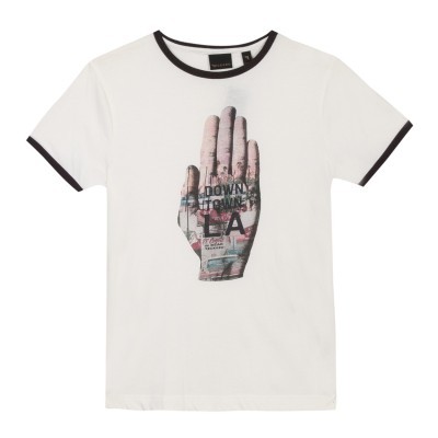 T-shirt branca com estampa frontal Beckaro