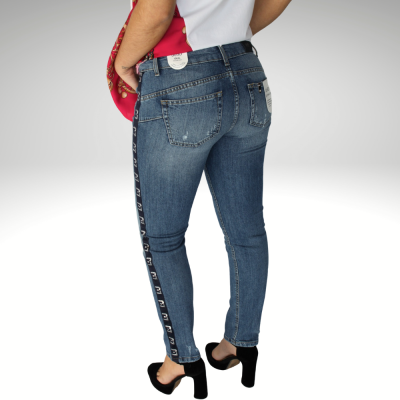 Jeans com lateral lantejoulas Liu Jo