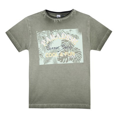 T-shirt verde para menino 3Pommes®️