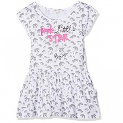 Vestido branco estampa de palmeiras 3Pommes