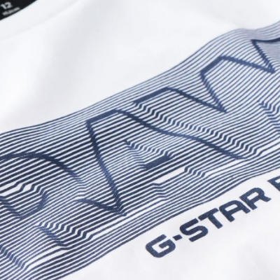 T-shirt branca de algodão G-Star Raw