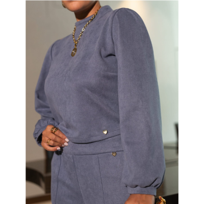 Conjunto Camisola e Calça azul Miss You