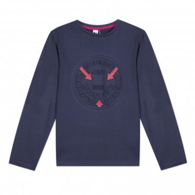 Camisola de algodão azul marinho 3Pommes