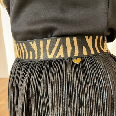 Saia midi plissada Miss You