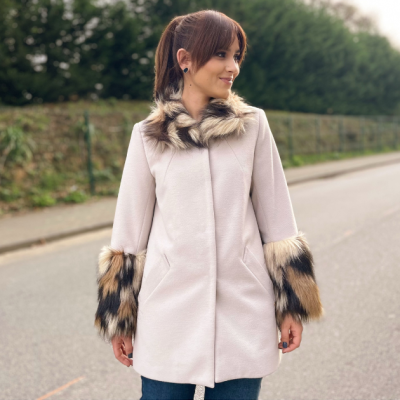 Casaco de fazenda mulher com pêlo Miss You