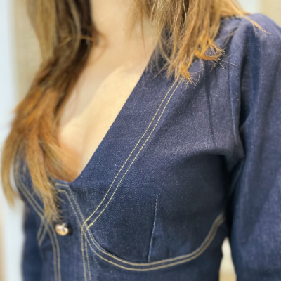 Vestido Mulher de ganga curto Miss You