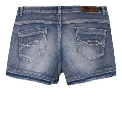 Calção de ganga com bainha desfeita Beckaro