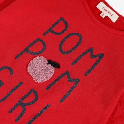 Camisola manga comprida vermelha Catimini