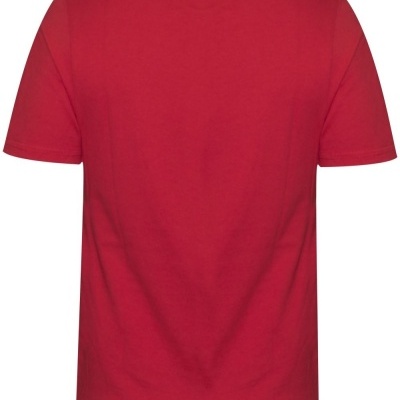 T-shirt vermelha com estampa frontal Franklin & Marshall