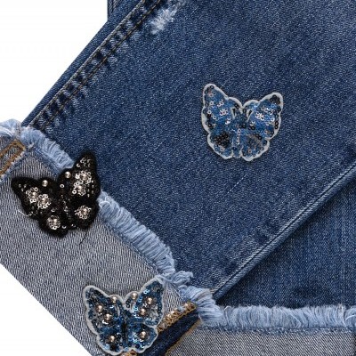 Liu jo mulher calça de ganga com detalhe de borboleta Liu jo mulher calça de ganga com detalhe de borboleta