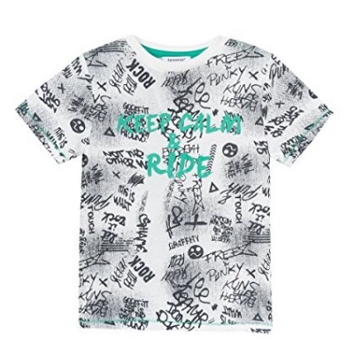 T-shirt branca letras pretas 3Pommes