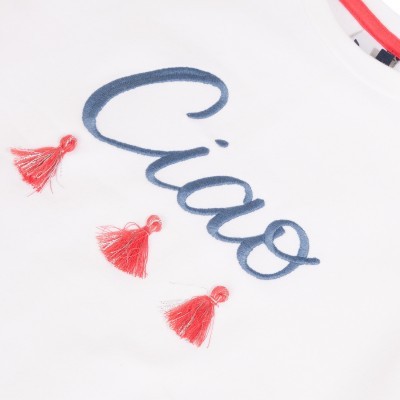 Sweat branca Ciao 3Pommes