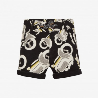 Calção preto estampado Catimini