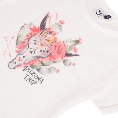 T-shirt branca 3Pommes