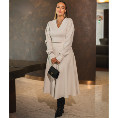 Conjunto saia e camisola pérola Miss You