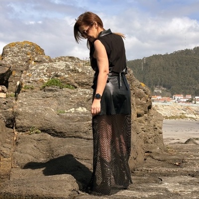 Colete mulher ecopele preto Miss You