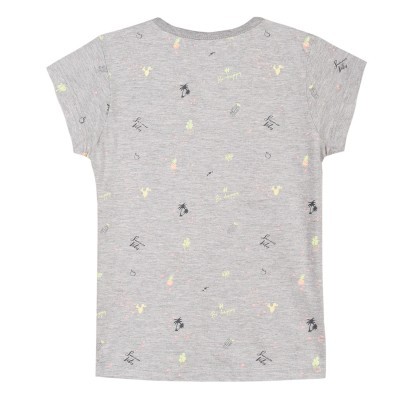 T-shirt cinza com estampa 3Pommes