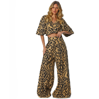 Calça larga pantalona feminina Miss You