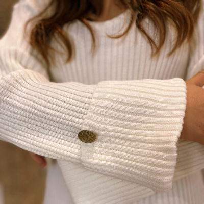 Vestido Mulher de malha branco Miss You